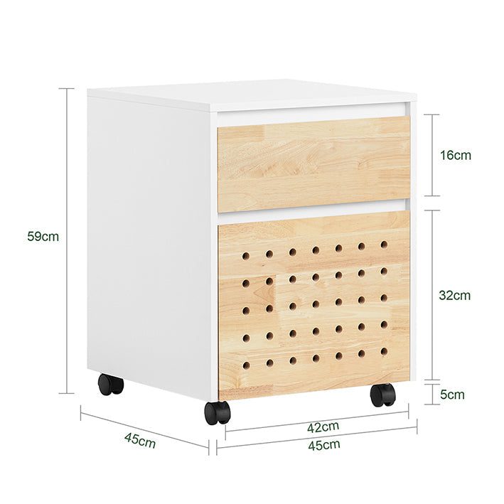 SoBuy | Cassettiera con ruote | Carrello da ufficio | Tavolino d'appoggio | Carrello portadocumenti | Supporto stampante | ASK06-WN
