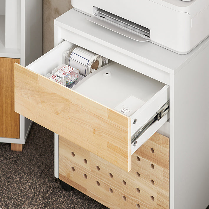 SoBuy | Caisson à roulettes | Chariot de bureau | Table d'appoint | Chariot de classement | Support d'imprimante | ASK06-WN