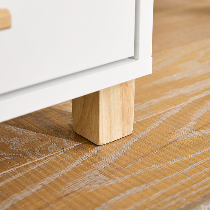 SoBuy | Table d'imprimante | Classeur | Buffet | Armoire de rangement | Blanc-Naturel | ASK07-WN