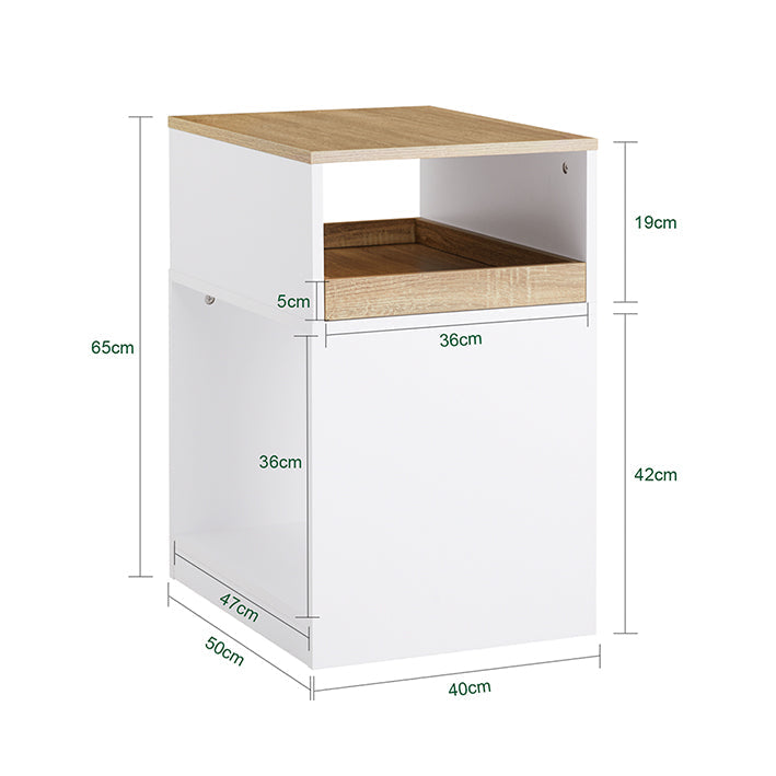 SoBuy | Comodino | Tavolino | Mobile schedario | Armadietto da ufficio | ASK08-WN