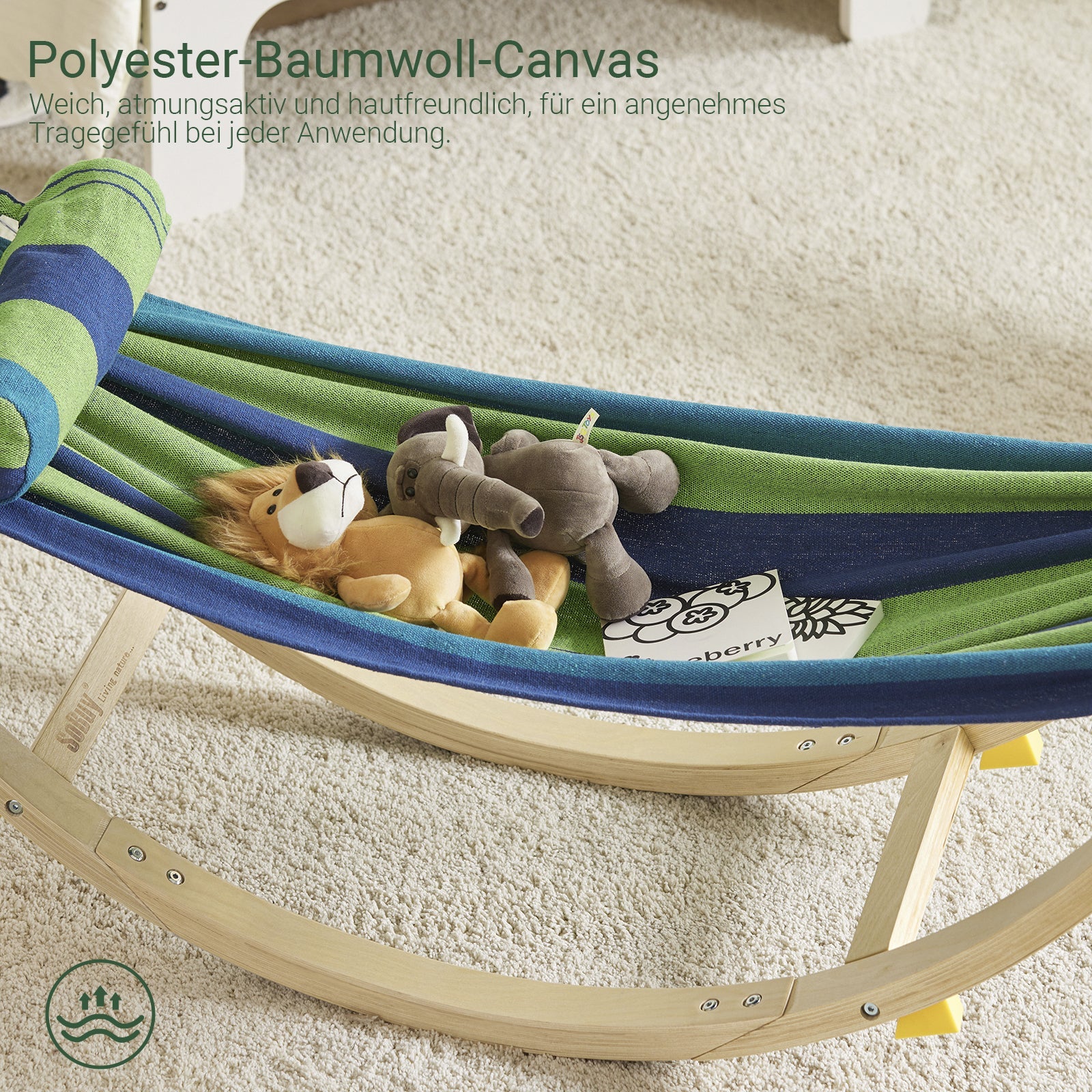 SoBuy | Hamac Chaise Enfant | Fauteuil Suspendu Enfant | Balançoire Enfant | KMB16-J