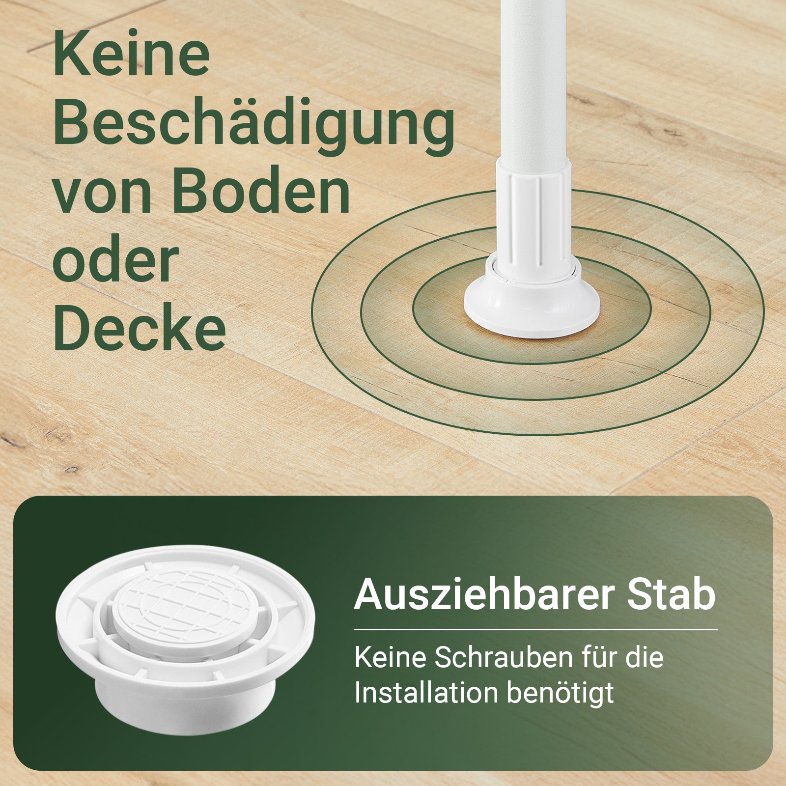 SoBuy | Teleskop Kleiderstange | Kleiderstangen System | Weiß | KLS04-II-W