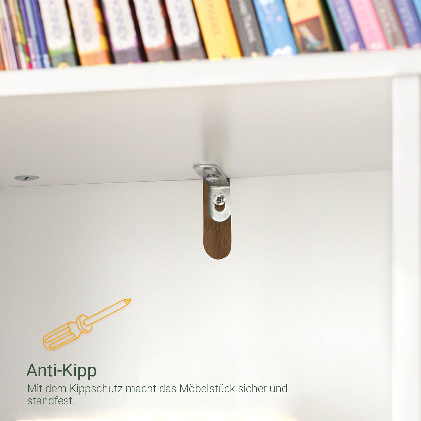 SoBuy | Bibliothèque pour enfants | Coffre à jouets | Étagère de rangement pour enfants | Blanc | KMB55-W