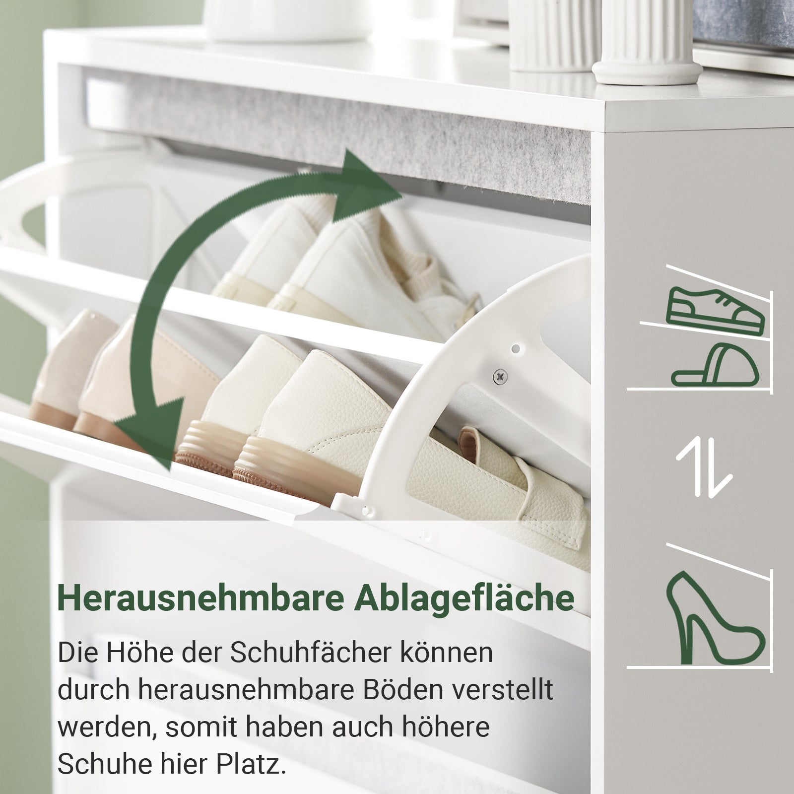 SoBuy | Meuble à chaussures | Rangement pour chaussures | Blanc | FSR134-W