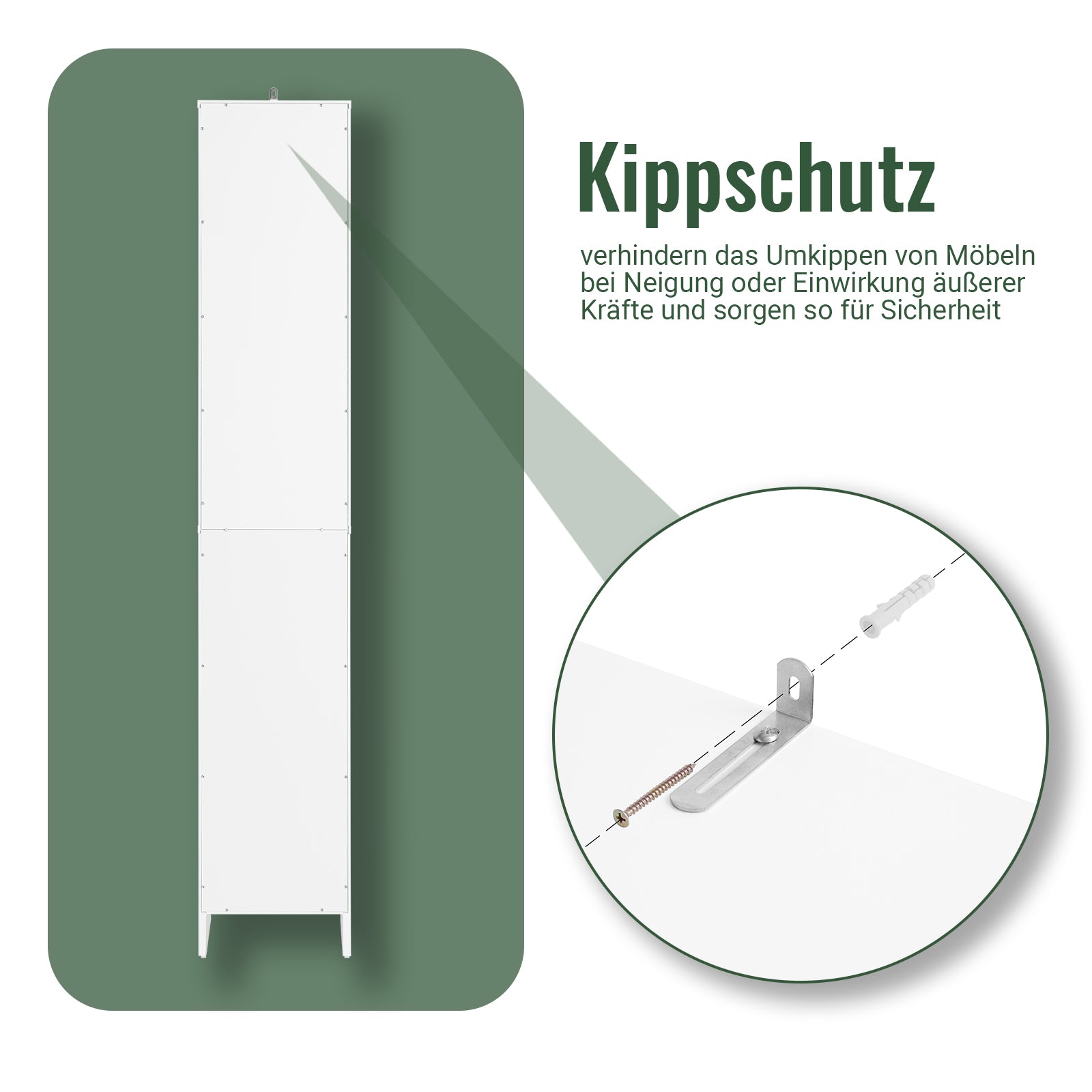 SoBuy | Hochschrank mit Wäschesack | Badschrank | Wäscheschrank | Badregal Weiß | BZR158-W