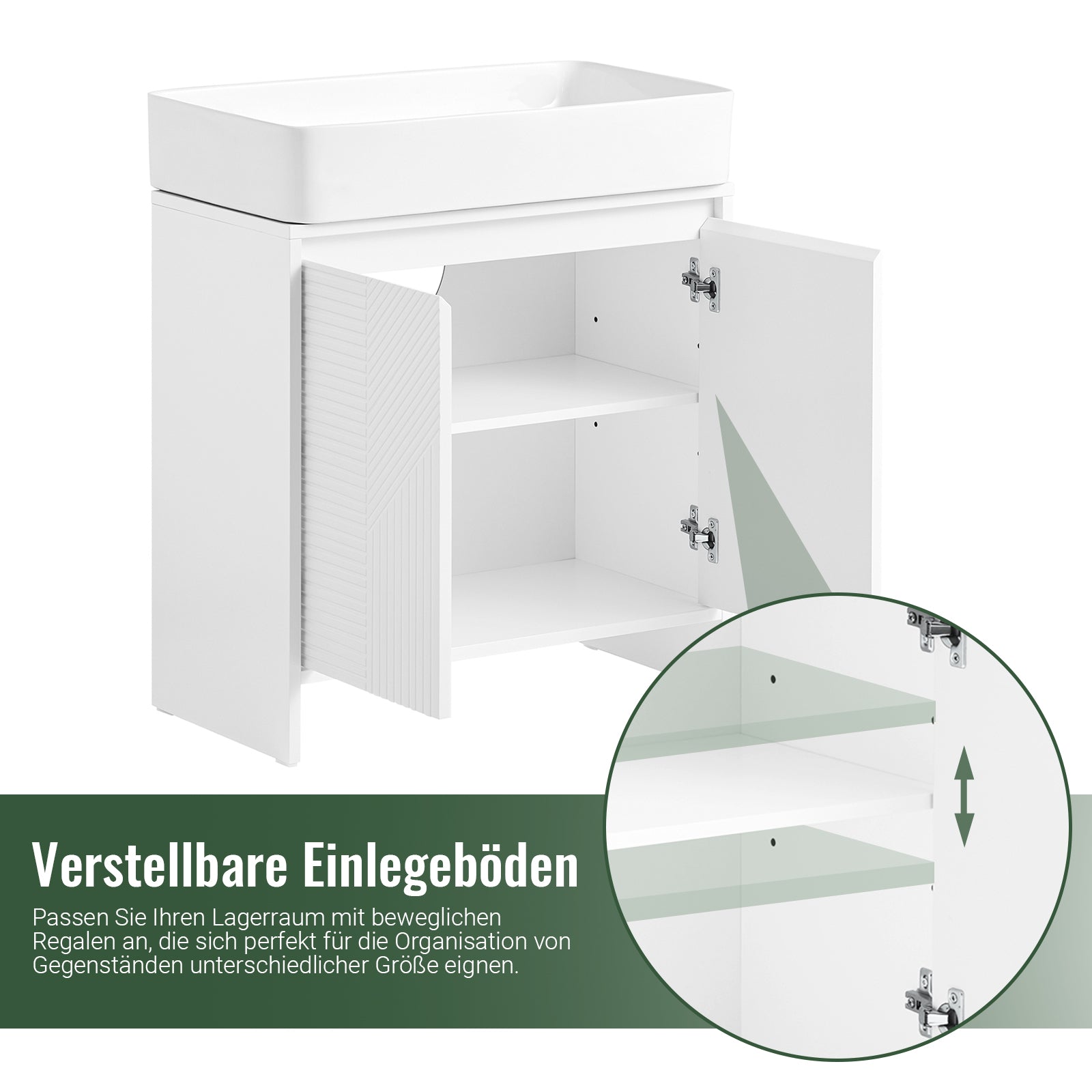 SoBuy | Mobile sottolavabo | Mobile bagno | Mobile bagno bianco | BZR157-W