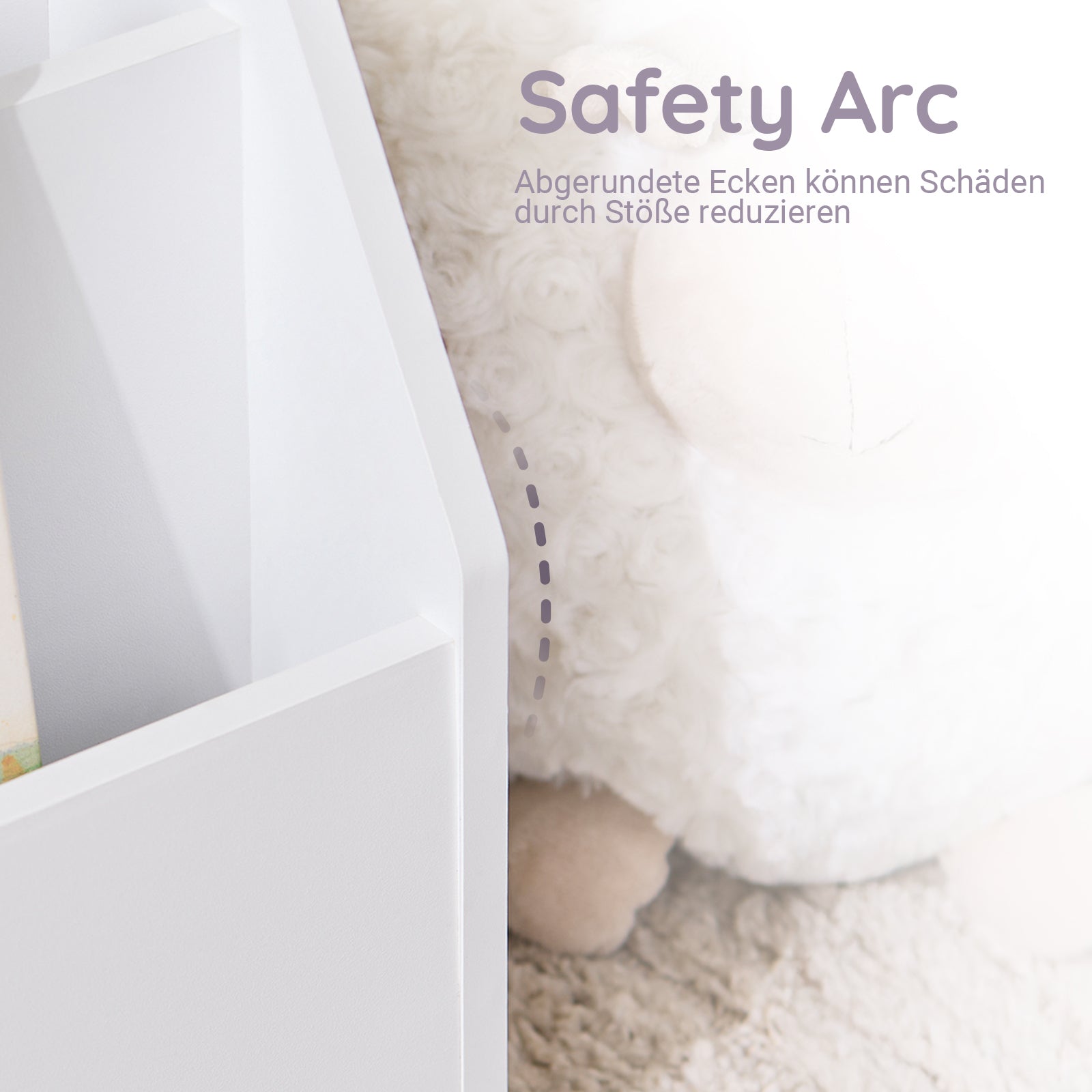 SoBuy | Étagère à livres pour enfants | Blanc | 70x60x30cm | KMB32-K-W