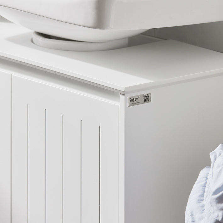 SoBuy | Mobile sottolavabo | Mobile bagno | Lavabo | Bianco | BZR108-II-W