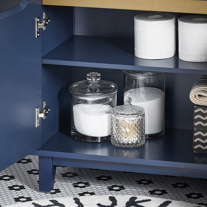 SoBuy | Mobile sottolavabo | Mobile bagno | Lavabo | Blu | BZR113-B