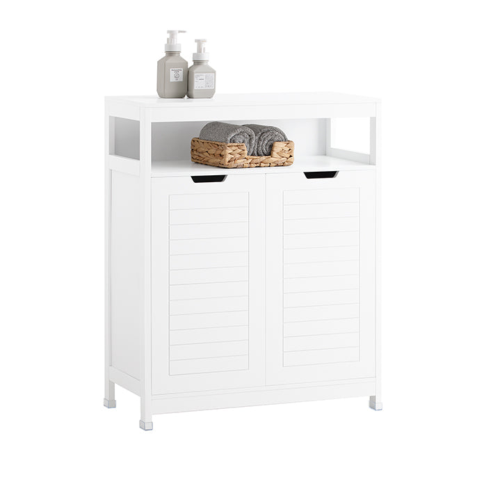 SoBuy | Mobile bagno | Armadietto da bagno | Mobili da bagno | Credenza | Armadio da corridoio | Bianco | BZR121-W