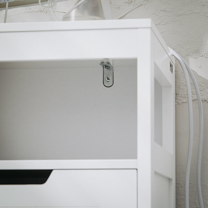SoBuy | Mobile bagno | Armadietto da bagno | Mobili da bagno | Credenza | Armadio da corridoio | Bianco | BZR121-W