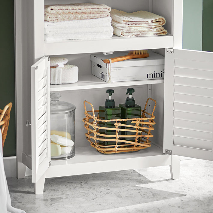 SoBuy | Commode de salle de bain | Meuble de salle de bain | Meuble de couloir blanc | BZR13-W