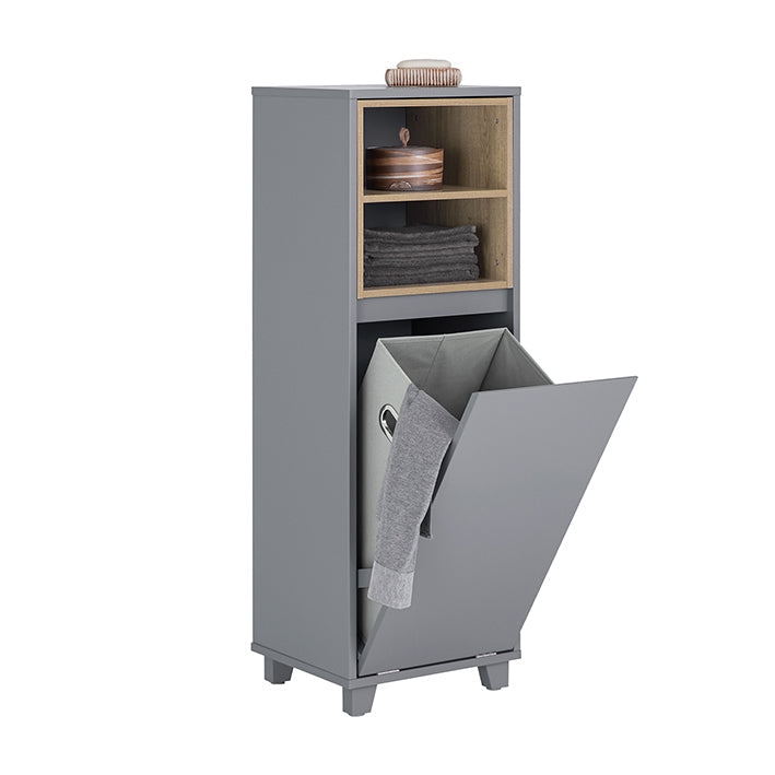 SoBuy | Mobile lavanderia con cesto portabiancheria estraibile | Raccoglibiancheria | BZR146-DG