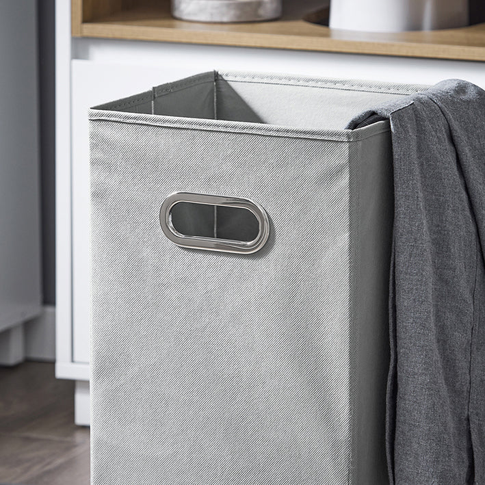 SoBuy | Armoire à linge avec sac à linge pliable | Panier à linge | Coffre à linge | BZR146-W