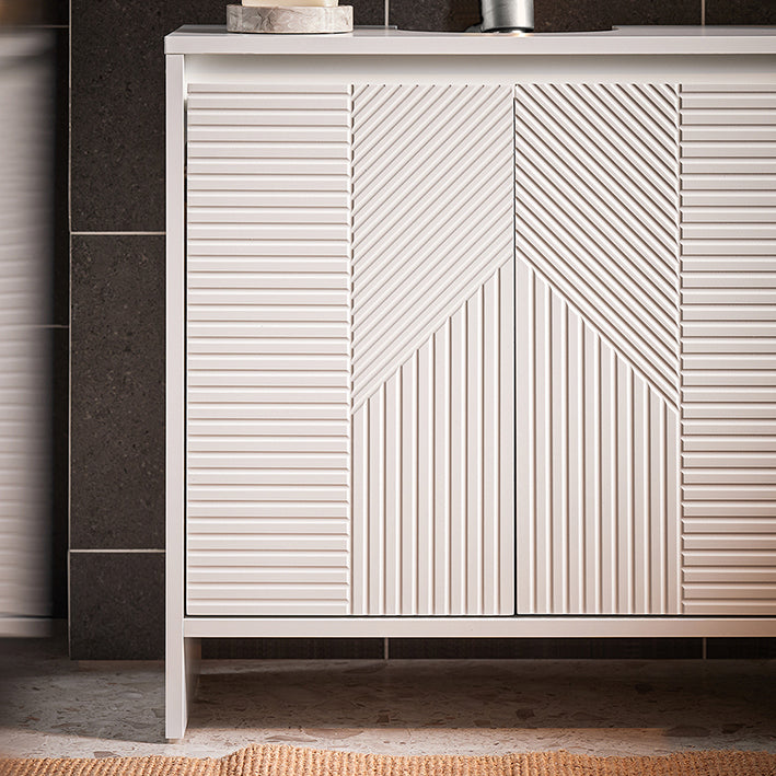 SoBuy | Meuble-lavabo | Armoire de salle de bain | Meuble de salle de bain blanc | BZR157-W