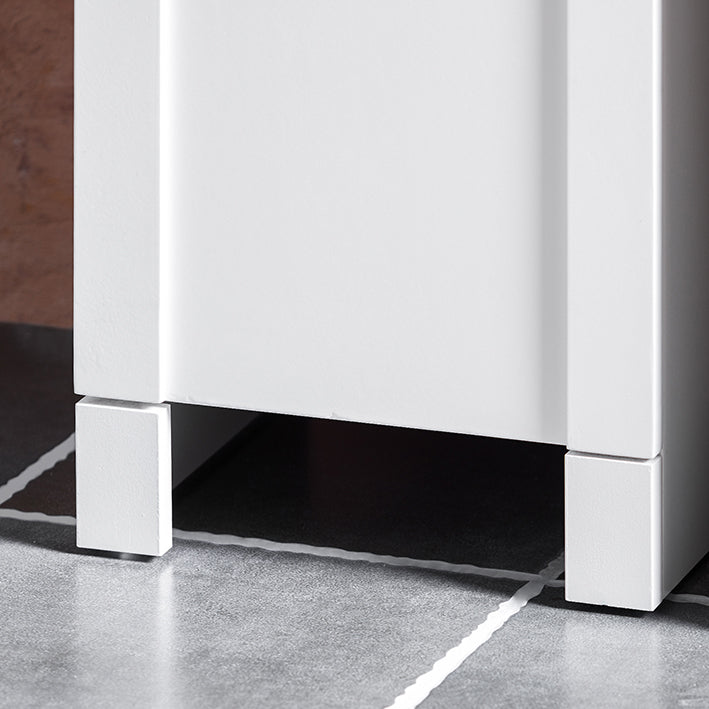 SoBuy | Armoire haute à 2 portes | Meuble de rangement pour salle de bain | Armoire de salle de bain étroite | Blanc | BZR163-W