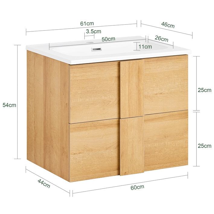 SoBuy | Mobile sottolavabo | Lavabo Naturale | Base con lavabo | BZR172-N