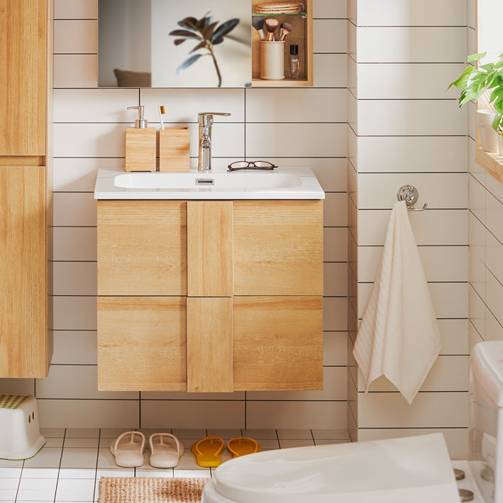 SoBuy | Mobile sottolavabo | Lavabo Naturale | Base con lavabo | BZR172-N