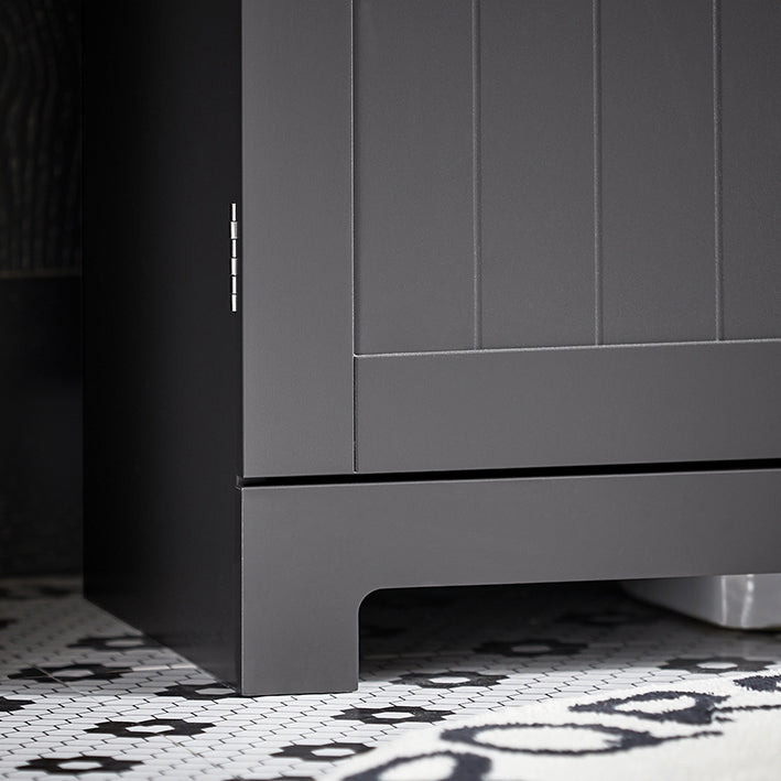 SoBuy | Mobile sottolavabo | Lavabo | Mobili da bagno | Grigio scuro | BZR18-II-DG