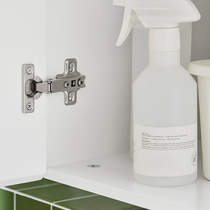 SoBuy | Armoire murale avec 1 porte miroir | Armoire miroir | Miroir | Armoire murale | Blanc | BZR184-W