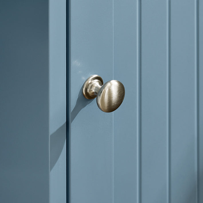 SoBuy | Meuble de salle de bain avec porte-rouleau de papier toilette | Meuble de salle de bain étroit | Buffet bleu | BZR189-HG