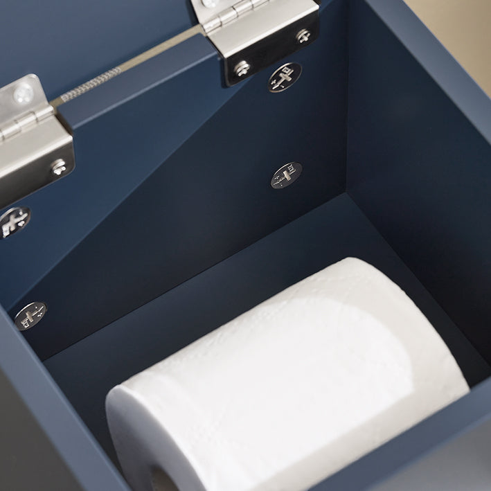 SoBuy | Porte-rouleau de papier toilette | Étagère de salle de bain | Meuble de salle de bain | Bleu | BZR192-B