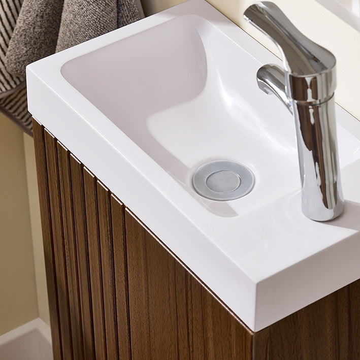 SoBuy | Meuble-lavabo | Meuble bas avec lavabo | Meuble de salle de bain marron | BZR196-BR