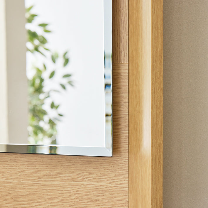 SoBuy | Mobile sottolavabo | Specchio da parete | Set mobili da bagno naturale | BZR198-N