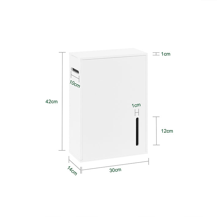 SoBuy | Toilettenpapierhalter | Nischenregal | Badschrank Weiß | BZR199-W