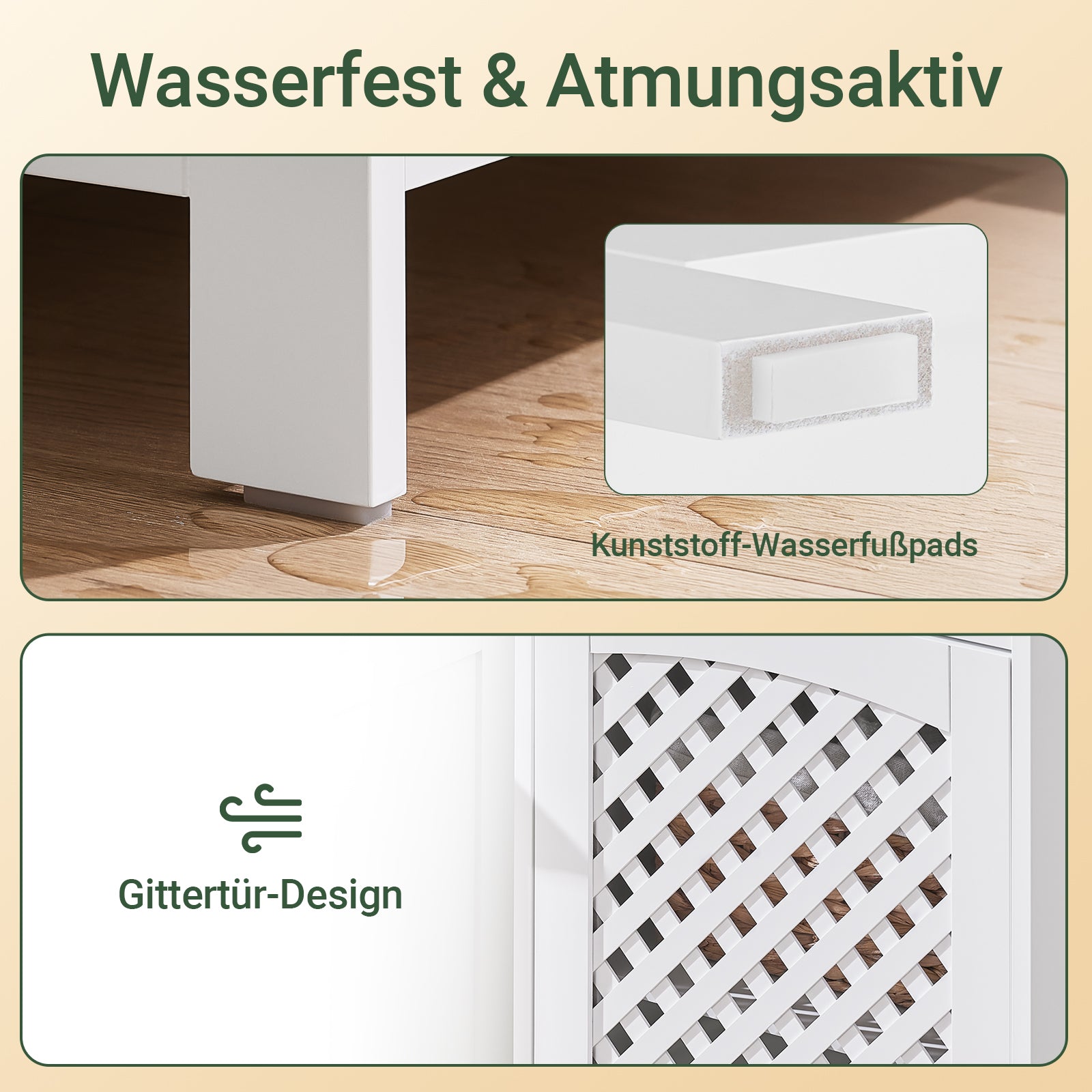 SoBuy | Badezimmerschrank Hoch Badschrank Schmal mit 2 Türen & Offenem Regal | Weiß 45x41.5x170cm | BZR209-W