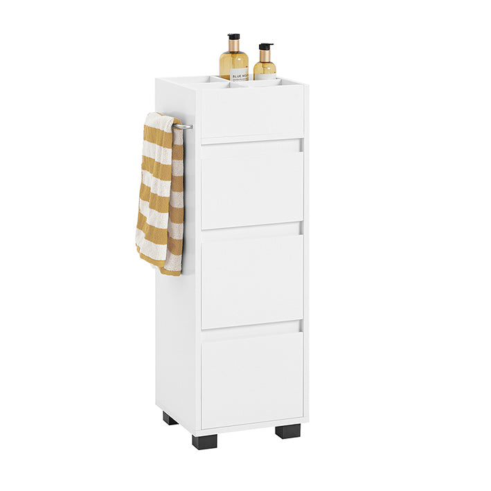 SoBuy | Armoire de salle de bain | Commode de salle de bain | Meuble haut Blanc | BZR29-W