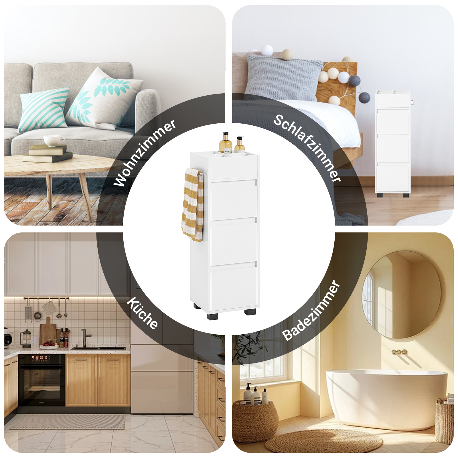 SoBuy | Armoire de salle de bain | Commode de salle de bain | Meuble haut Blanc | BZR29-W