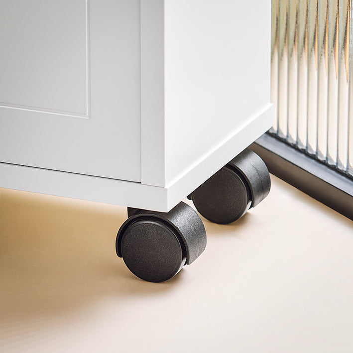 SoBuy | Meuble de Rangement à Roulettes | Étagère pour Niche | Meuble de Salle de Bain Blanc | BZR31-W