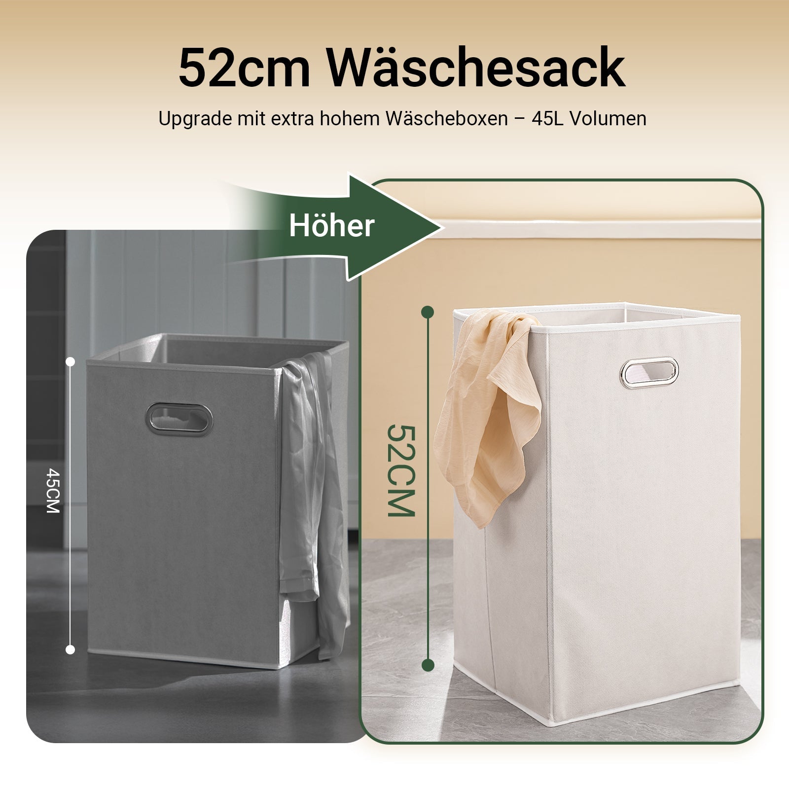 SoBuy | Armadio portabiancheria con 2 sacchi | Cesto portabiancheria | Nero | BZR33-II-SCH