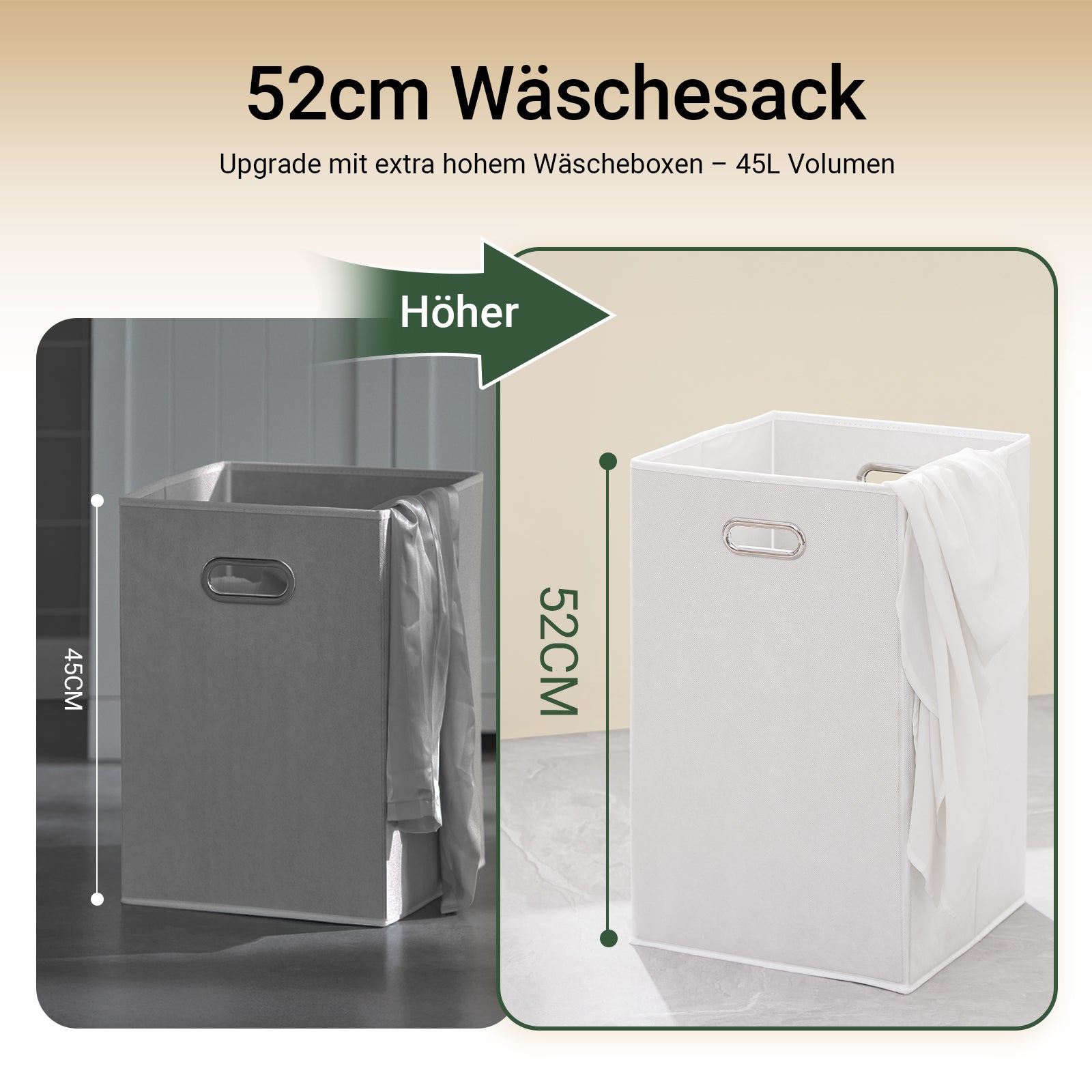 SoBuy | Mobile lavanderia con 2 sacchi | Cesto portabiancheria | Portabiancheria Bianco | BZR33-II-W