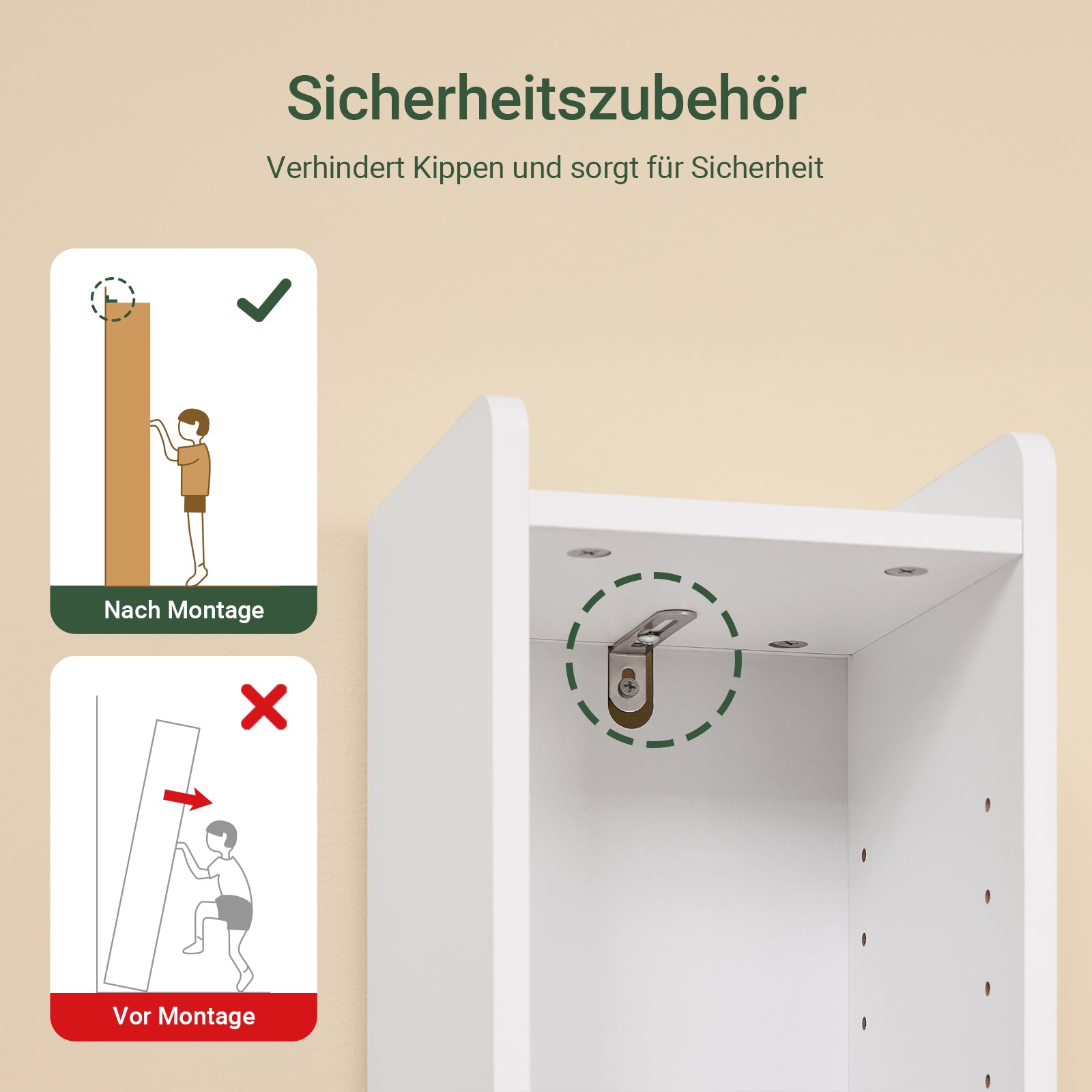 Prévente | Armoire de salle de bain haute SoBuy avec étagères réglables, étroite, blanche, 20 x 145 x 20 cm, BZR34-KW