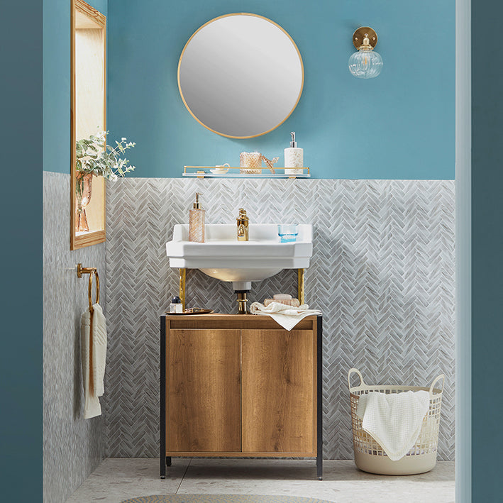 SoBuy | Mobile sottolavabo | Mobile bagno | Lavabo | BZR63-PF