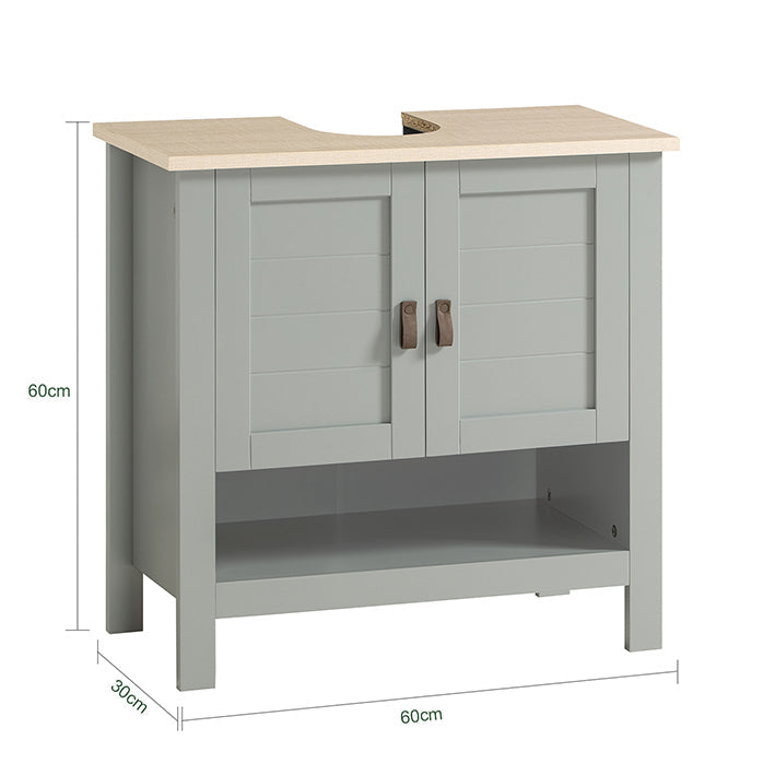 SoBuy | Meuble sous-lavabo | Meuble de salle de bain | Coiffeuse Gris Clair | BZR69-HG