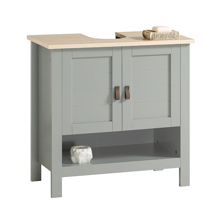 SoBuy | Meuble sous-lavabo | Meuble de salle de bain | Coiffeuse Gris Clair | BZR69-HG