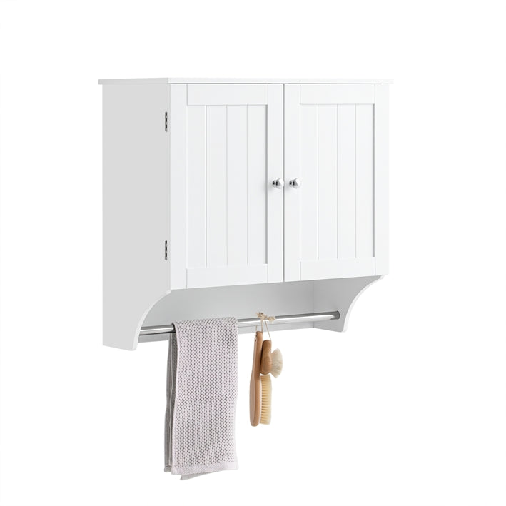 SoBuy | Pensile con ante | Mobiletto bagno | Armadietto dei medicinali | Armadietto a muro | Bianco | BZR84-W