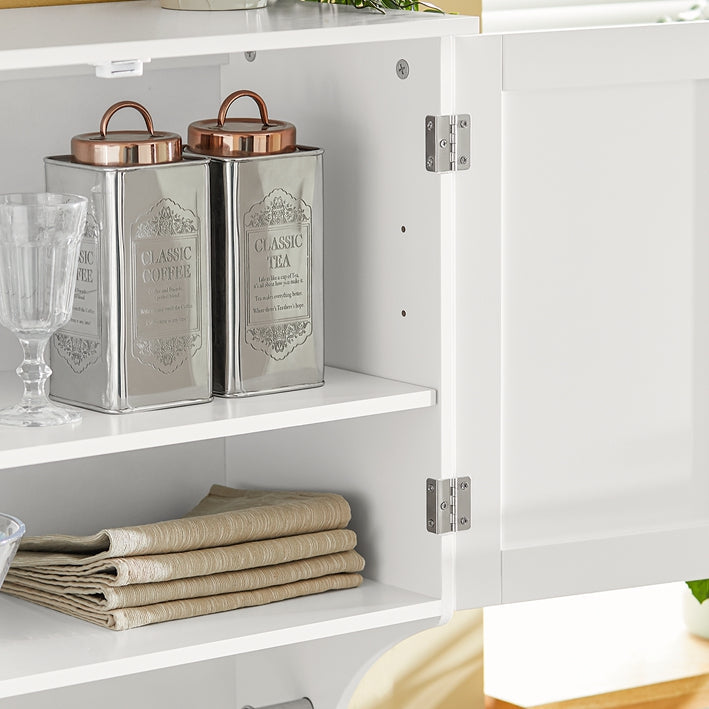 SoBuy | Pensile con ante | Mobiletto bagno | Armadietto dei medicinali | Armadietto a muro | Bianco | BZR84-W