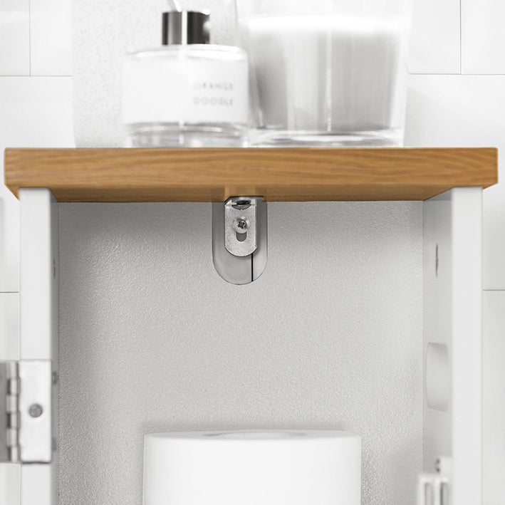 SoBuy | Porte-rouleau de papier toilette | Étagère de salle de bain | Meuble de salle de bain | BZR85-W