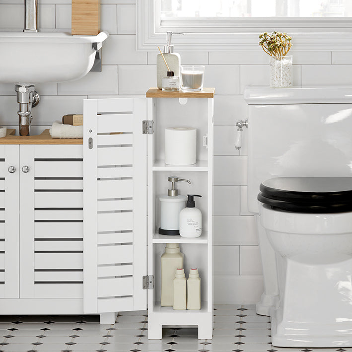 SoBuy | Porte-rouleau de papier toilette | Étagère de salle de bain | Meuble de salle de bain | BZR85-W