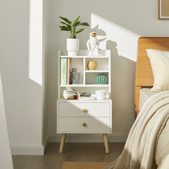 SoBuy | Comodino | Tavolino da divano | Tavolino d'appoggio | Comodino | FBT100-W