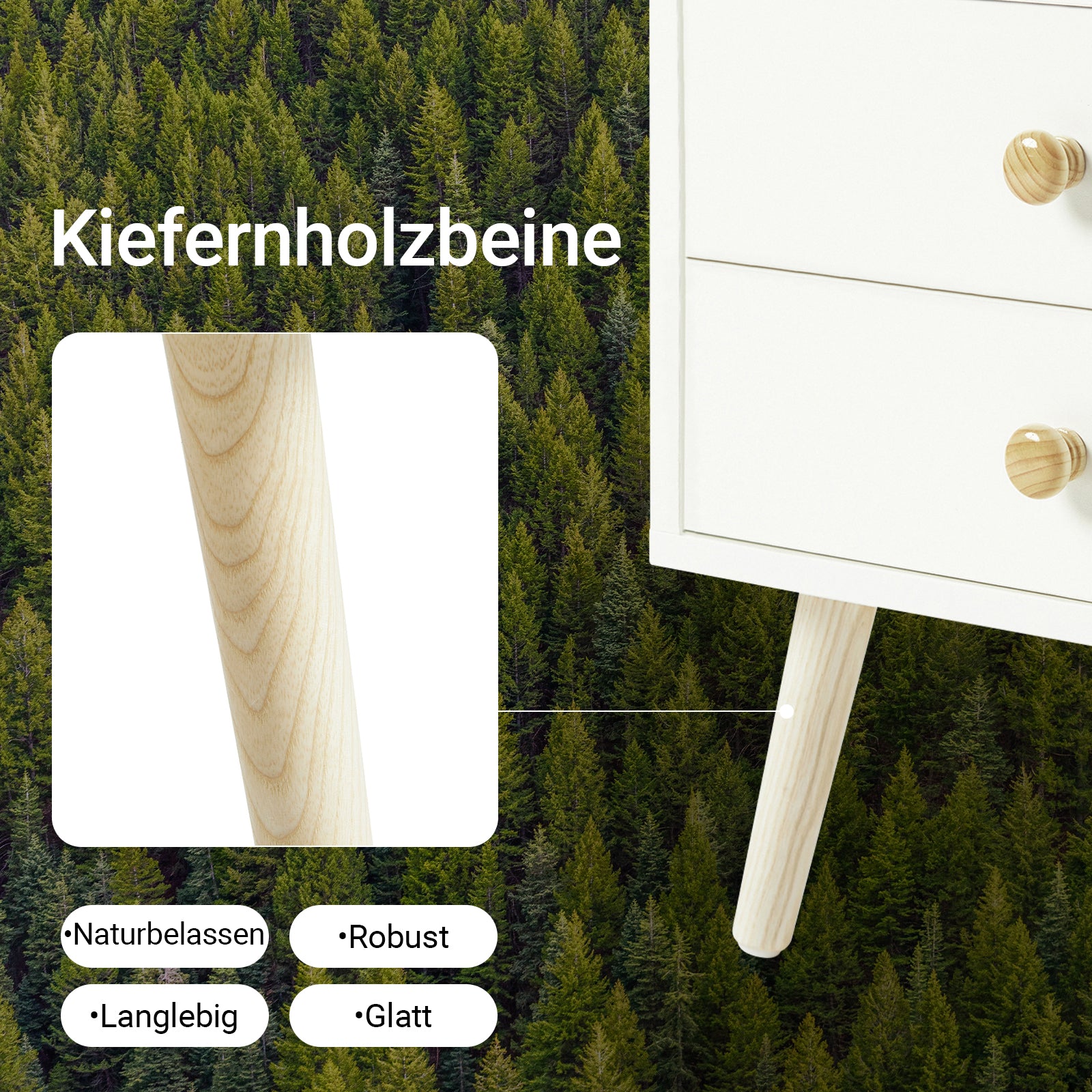 SoBuy | Nachttisch | Sofatisch | Beistelltisch | Nachtschrank | FBT100-W