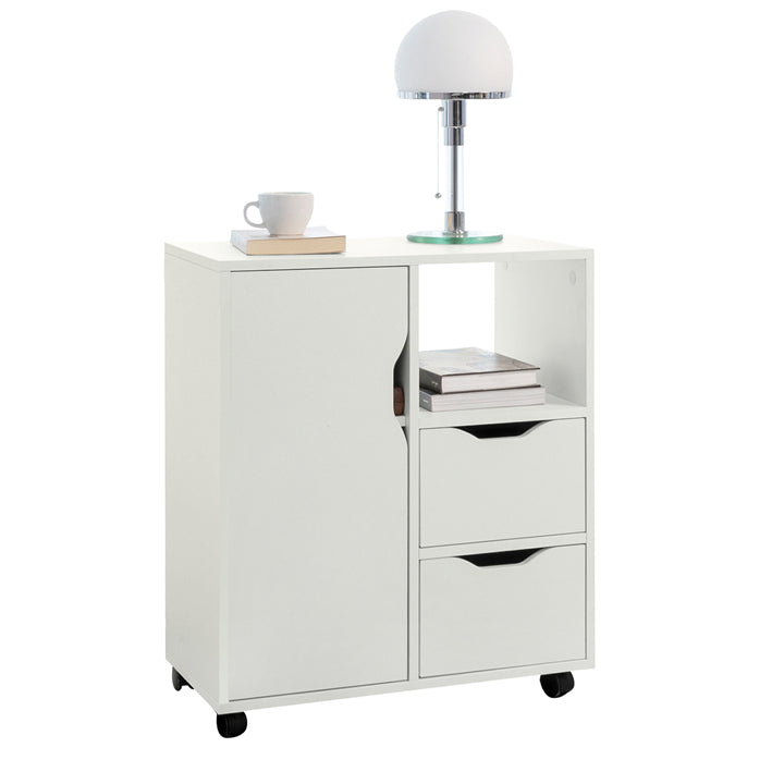 SoBuy | Tavolino Stampante con Cassetto | Tavolino da Salotto | Tavolino Basso Bianco | FBT105-W