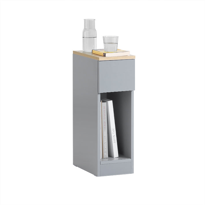 SoBuy Comodino Stretto | con Cassetto | Grigio Chiaro 20x60x35cm | FBT111-HG