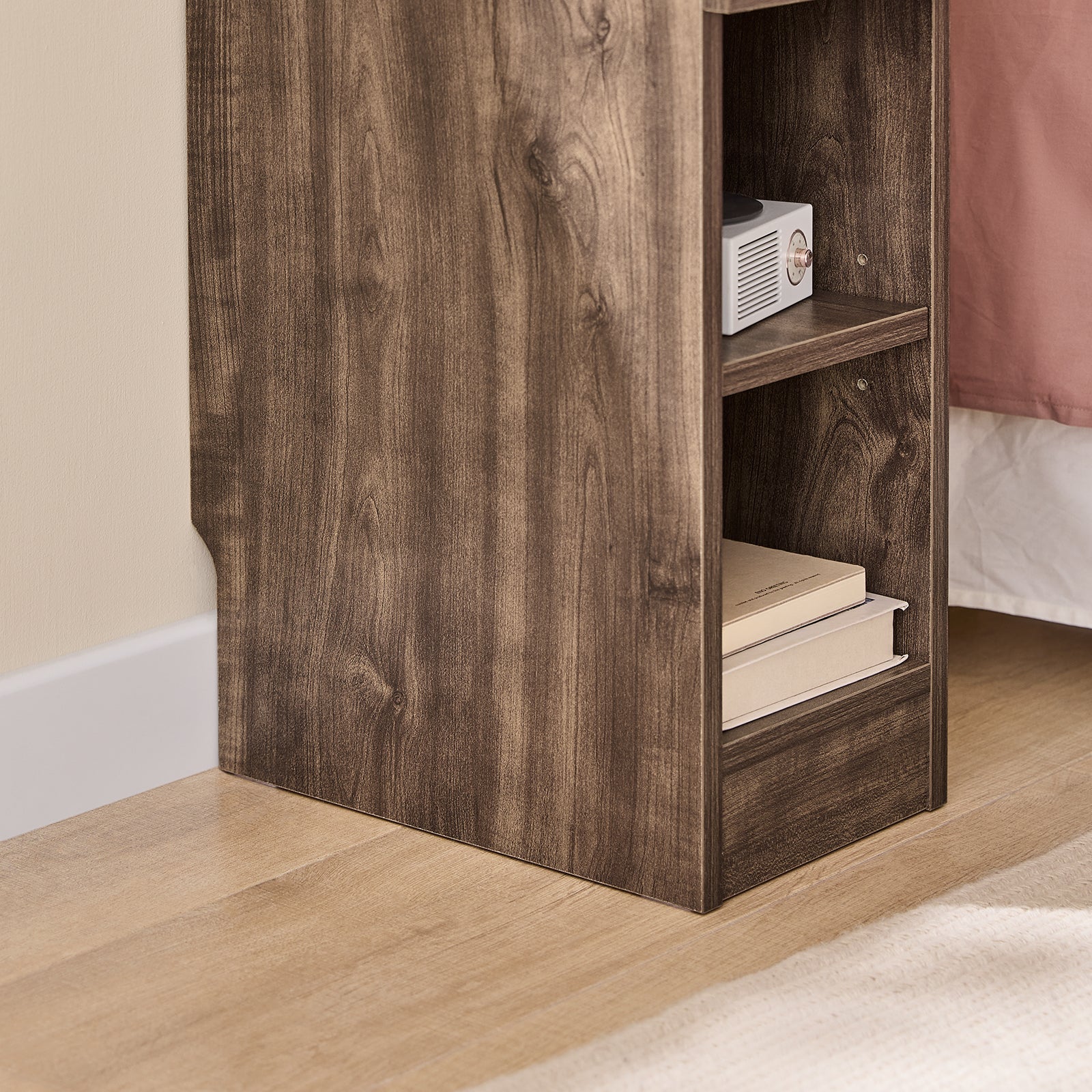 SoBuy | Comodino stretto Tavolino da Salotto | con cassetto Marrone | 20x60x35cm | FBT111-SN