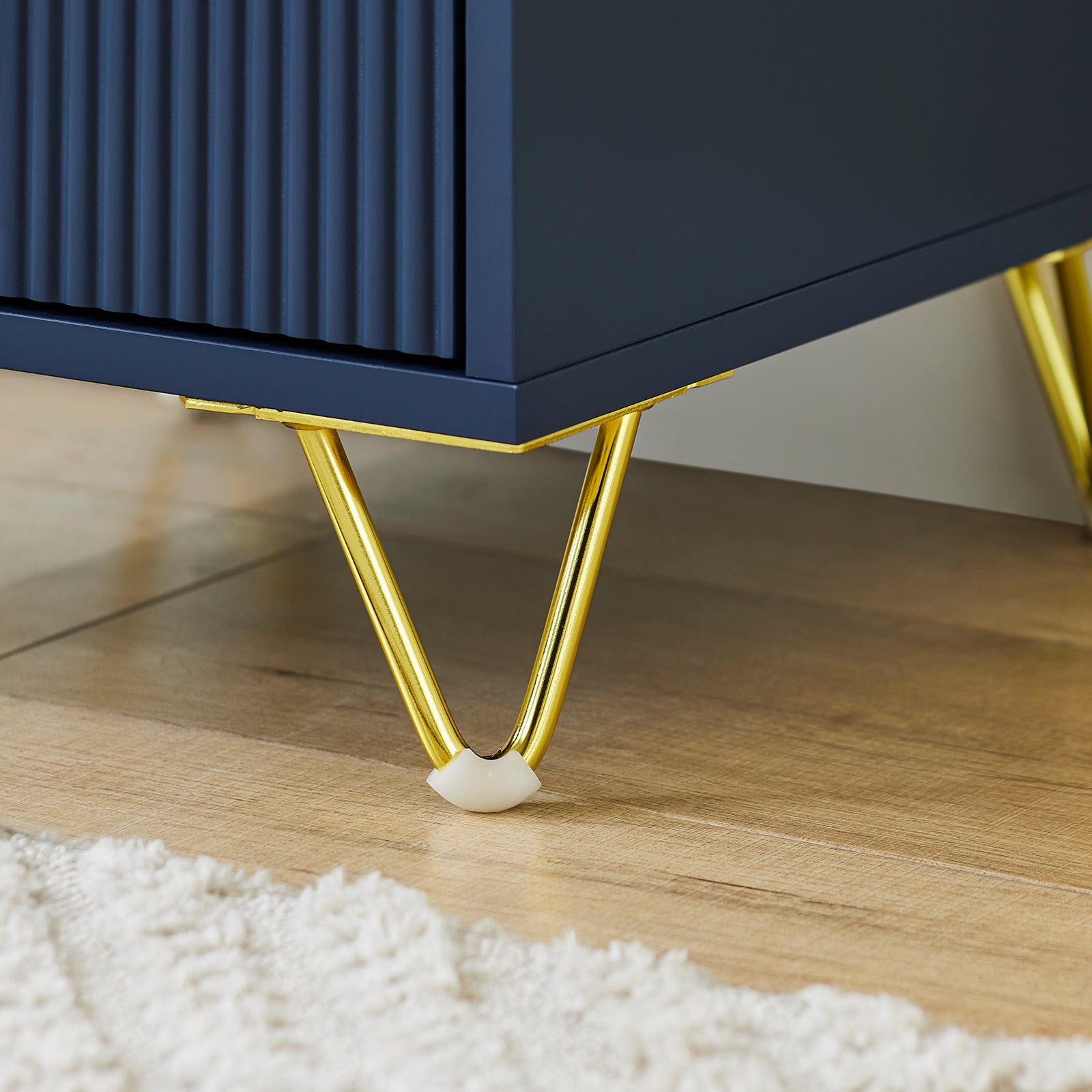 SoBuy | Nachttisch mit 2 Schubladen | Moderner Sofatisch | Beistelltisch | Blau | FBT115-B