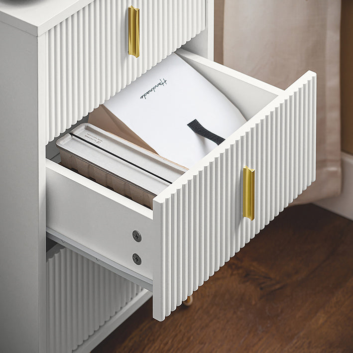 SoBuy | Table de chevet à 3 tiroirs | Table d'appoint | Table de canapé | Blanche | FBT115-LW